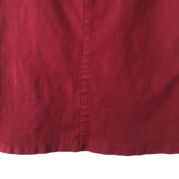 VINTAGE Generation V USA Burgundy Knee High Skirt - Picture 6 of 7